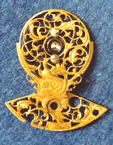 Well decorated English balance-cock with diamond endstone